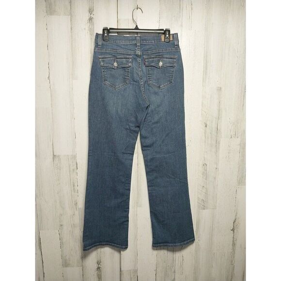 Levi's 512 Perfectly Slimming Bootcut Womens Jeans Blue Size 10 Medium - Picture 4 of 7